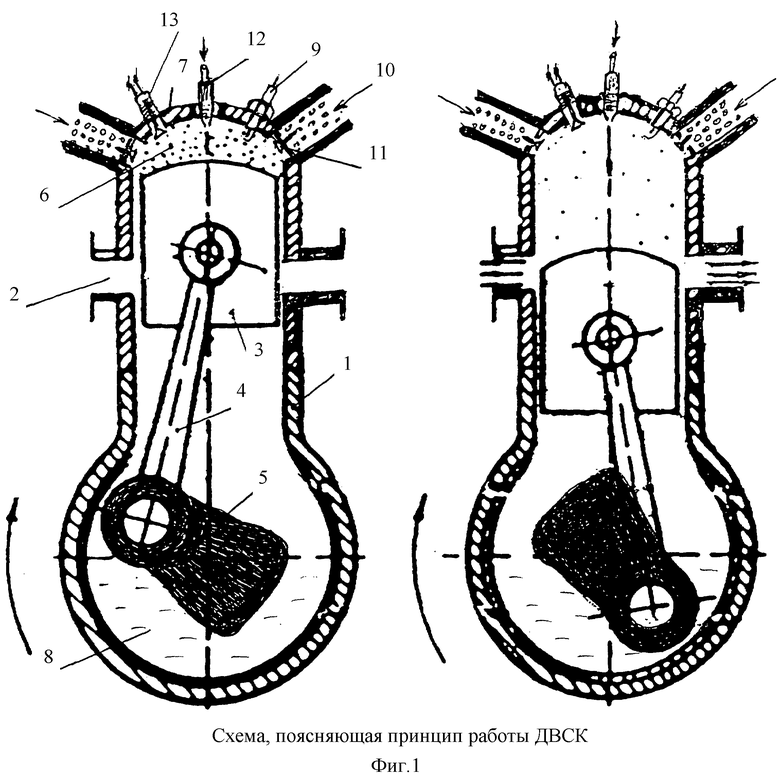 Схема 2 тактного двигателя