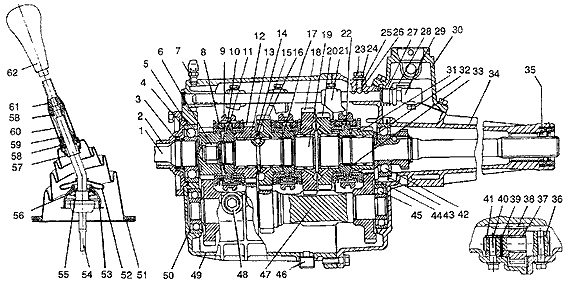 Коробка передач газель схема