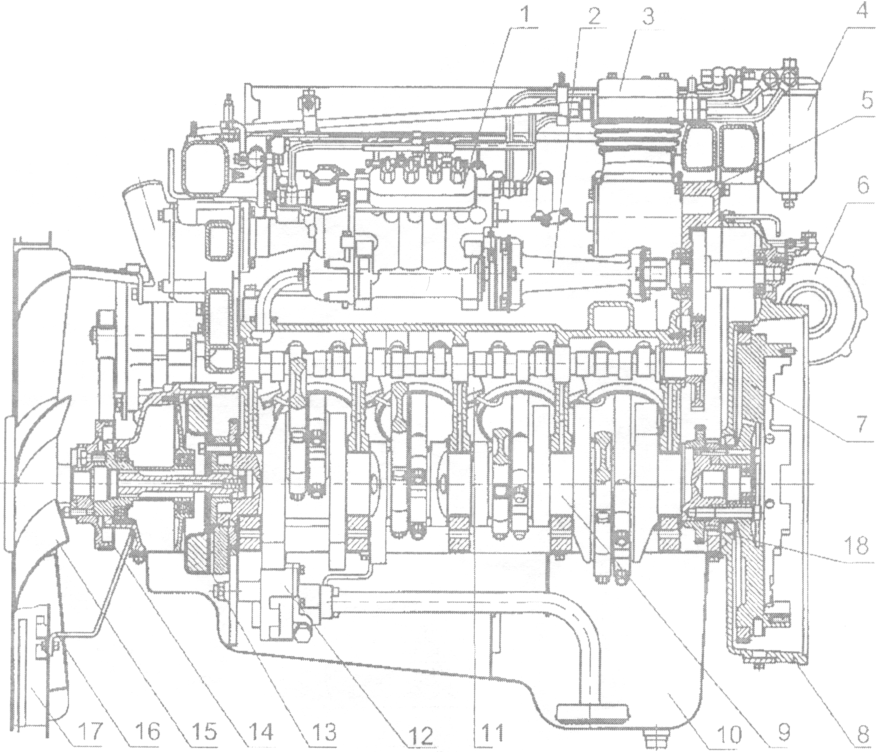 Двигатель камаза схема