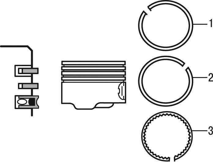 Что изображено на рисунке где они устанавливаются и как называются поршневые кольца