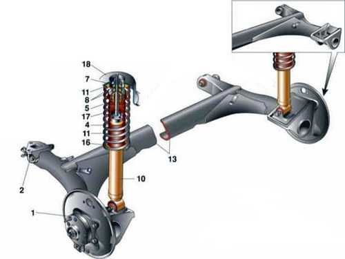 Задняя подвеска ваз 2110 устройство схема фото