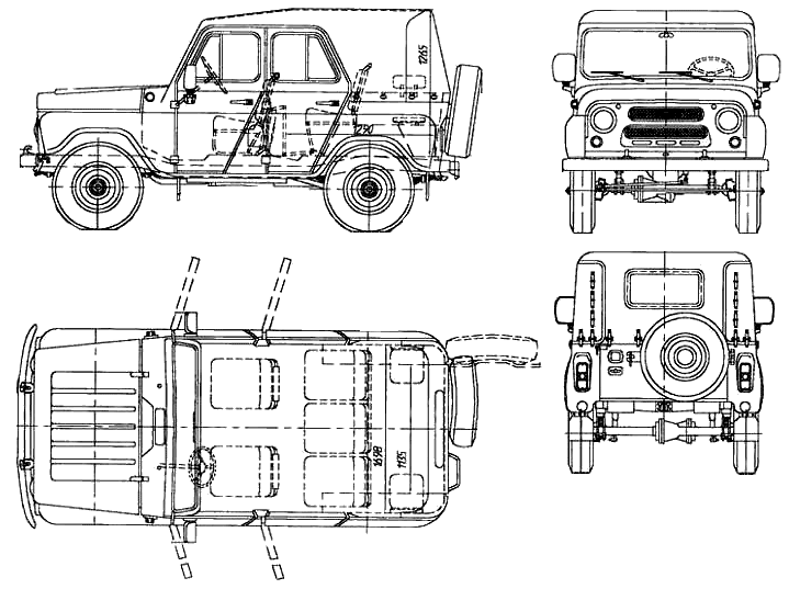 Чертежи схемы уаз 469