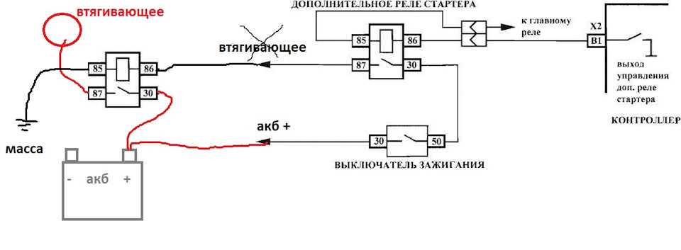 Схема реле калина 1