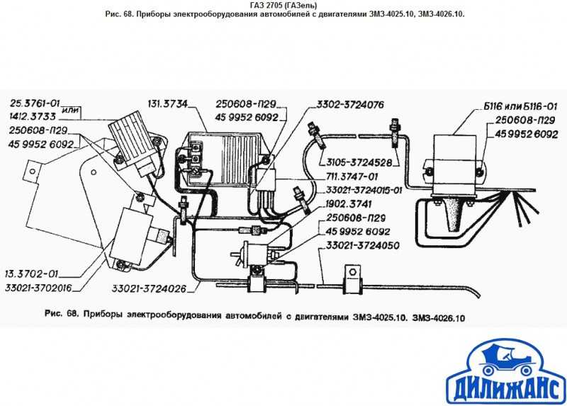 Схема зажигания газель 406 карбюратор