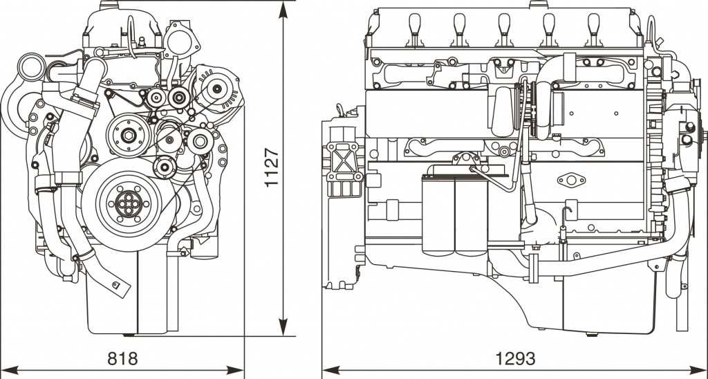 Высота двигателя. Двигатель ЯМЗ 536 габариты. Двигатель ЯМЗ 534 чертеж. Система охлаждения ЯМЗ 650. Система охлаждения ЯМЗ 650 схема.