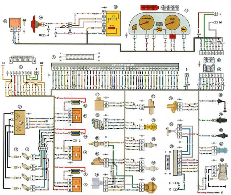 Схема электропроводки ваз 2111 инжектор 8 клапанов с описанием