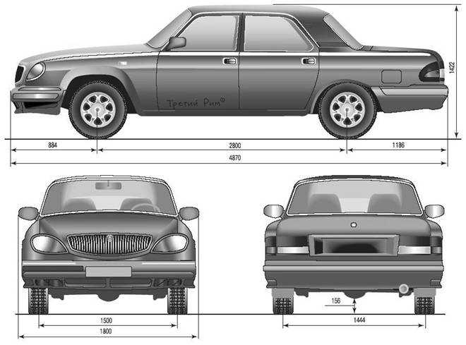 Чертеж волги 3110