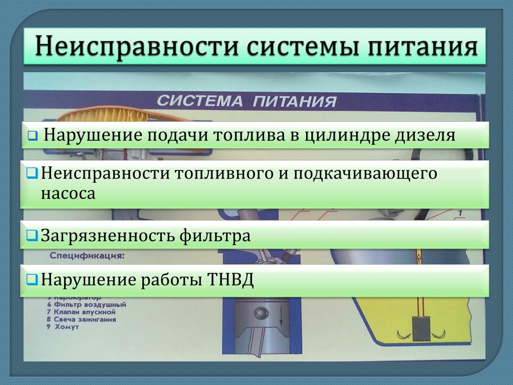 Неисправности системы питания двигателей работающих на газу