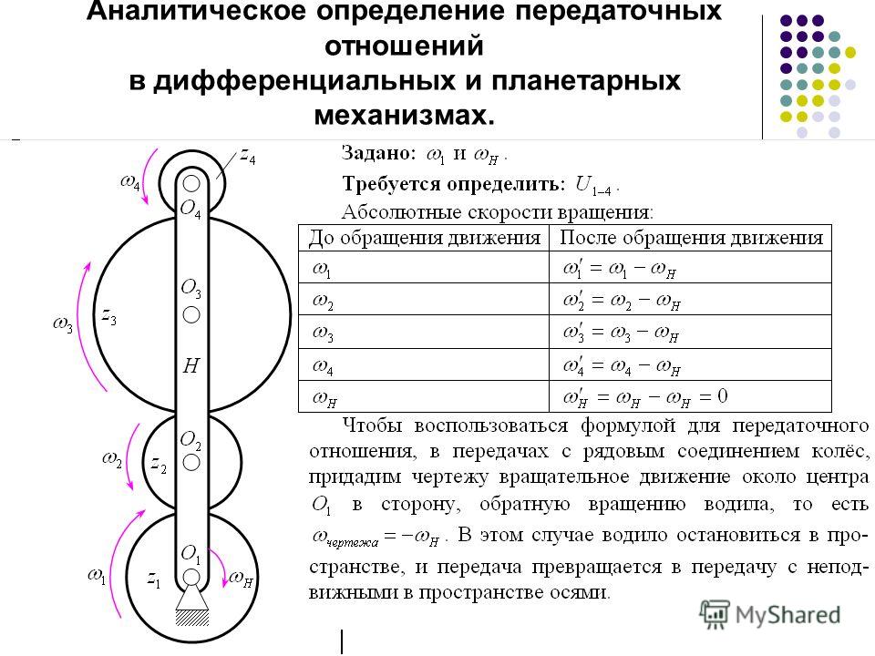 Как по чертежу определить передаточное отношение редуктора