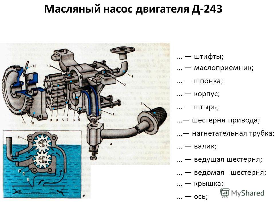 Система смазки двигателя д 243 схема