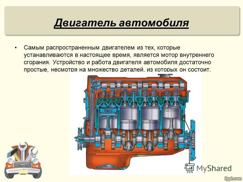 Из чего состоит двигатель автомобиля схема с описанием