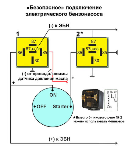 Топливный насос схема подключения