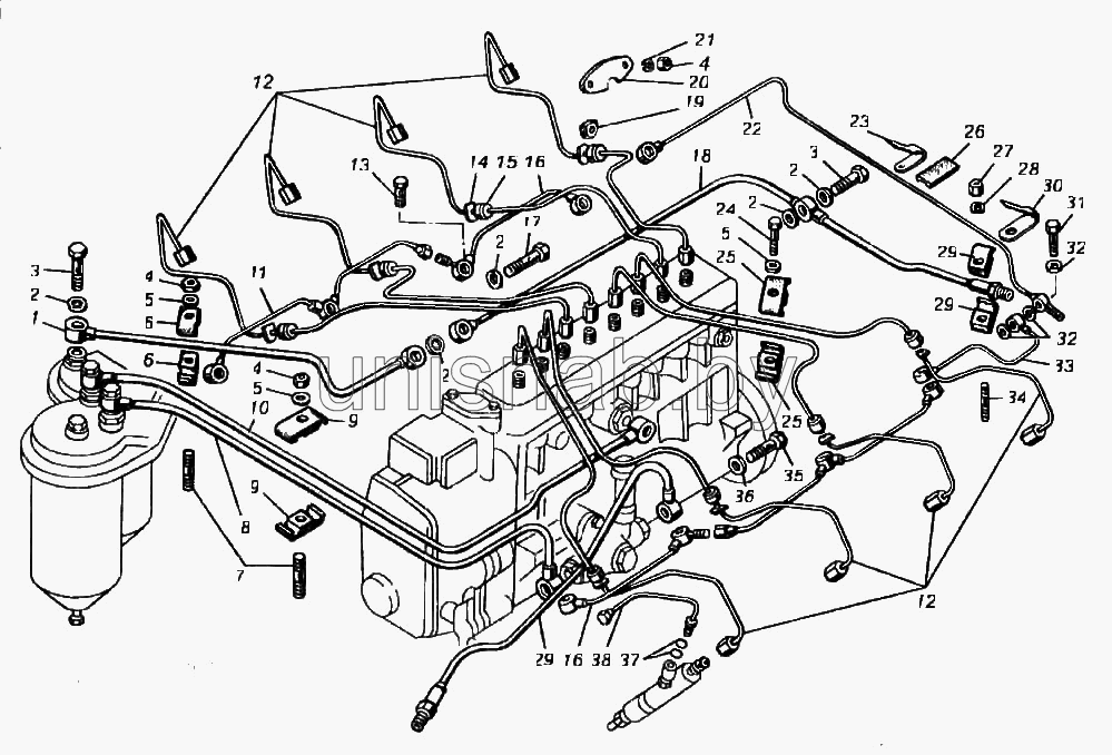 Схема топливной системы ямз 236 не2