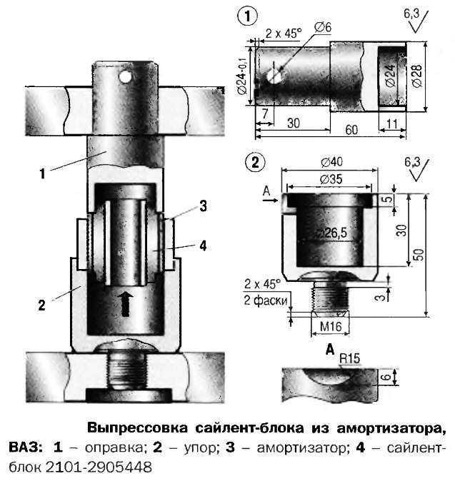 Как запрессовать разрезной сайлентблок