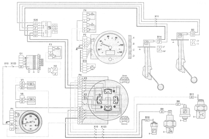 Схема спидометра мтз 82