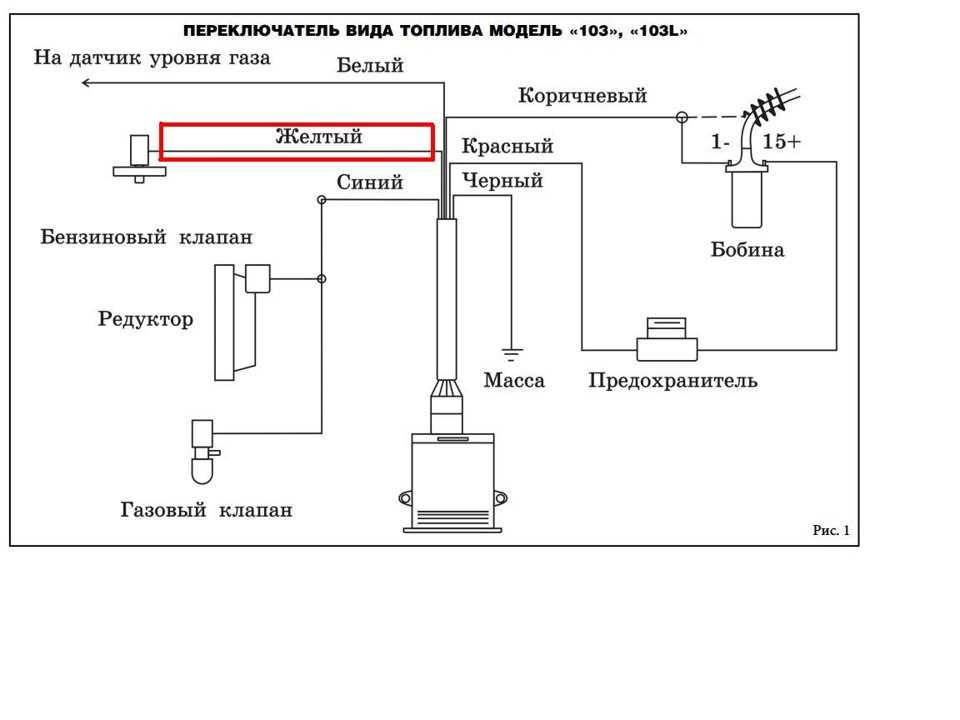 Схема подключения газовой кнопки