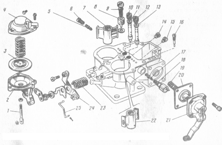 Карбюратор ваз 2107 дааз схема устройство