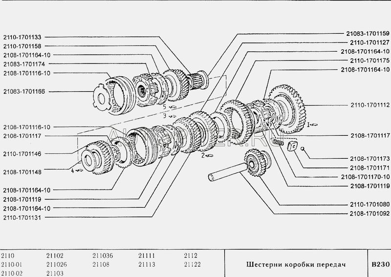 Ваз 2112 чертеж кпп