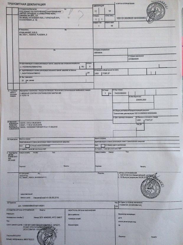 Таможенная декларация грузии образец