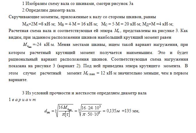 Крутящий момент вала