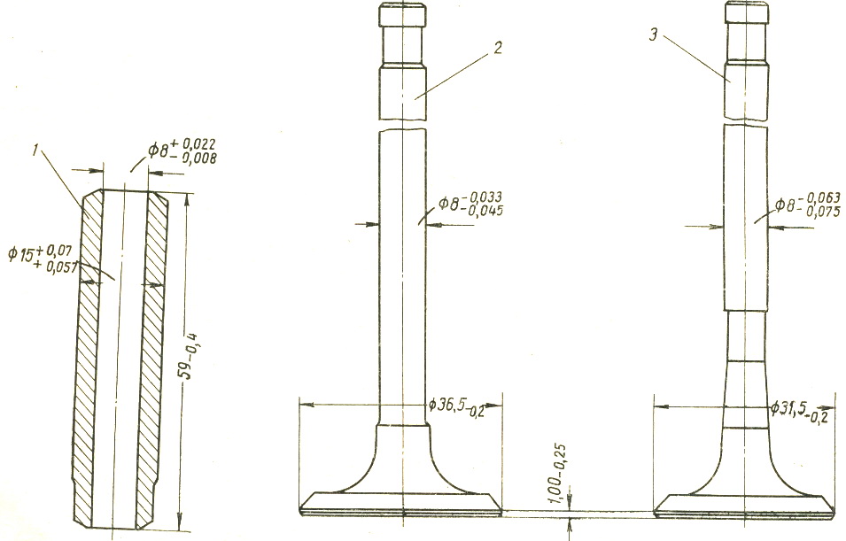 Размеры клапанов. Направляющие клапанов Москвич 408 чертеж. Диаметр клапана т25. Чертеж направляющей втулки клапана д144. Диаметр впускного клапана ВАЗ 2106.