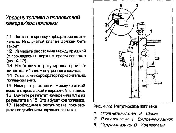 Регулировка бензина