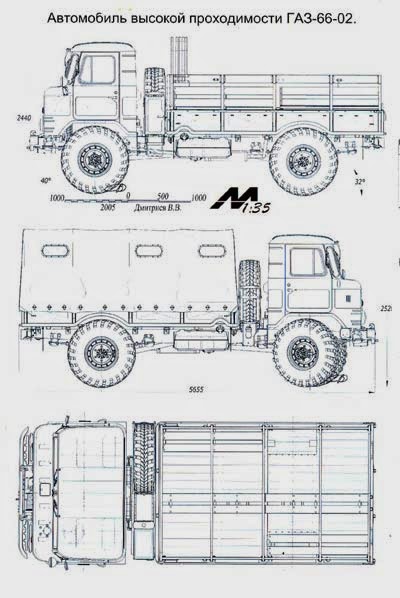 Газ 66 чертежи для моделирования