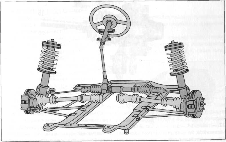 Схема многорычажной подвески автомобиля