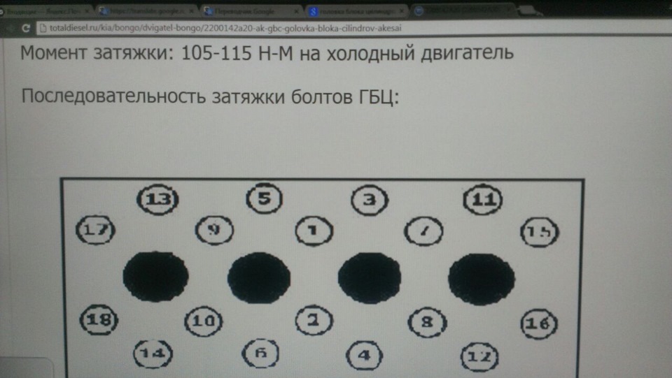 Момент затяжки болтов гбц мицубиси 4g64