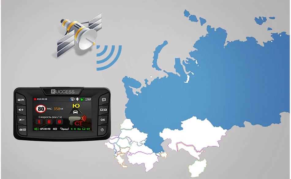 Ruccess Radar Detectors 3 in 1 DVR Radar Detector GPS Anti Radar for Car Full HD 1296P Car Camera 1080P Video Recorder Auto 1 (5)