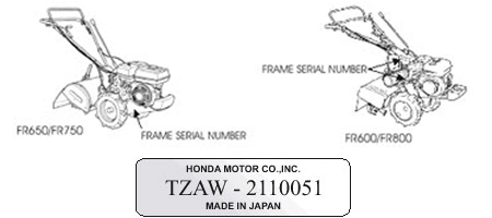 Honda Tiller Model Locator