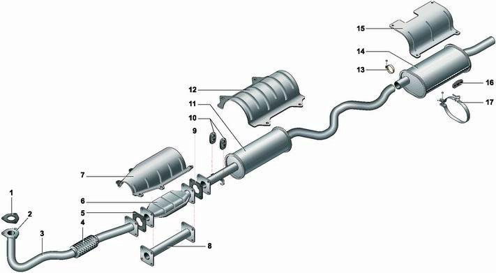 Выхлопная система нива шевроле схема