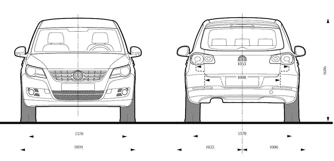 Фольксваген тигуан чертеж