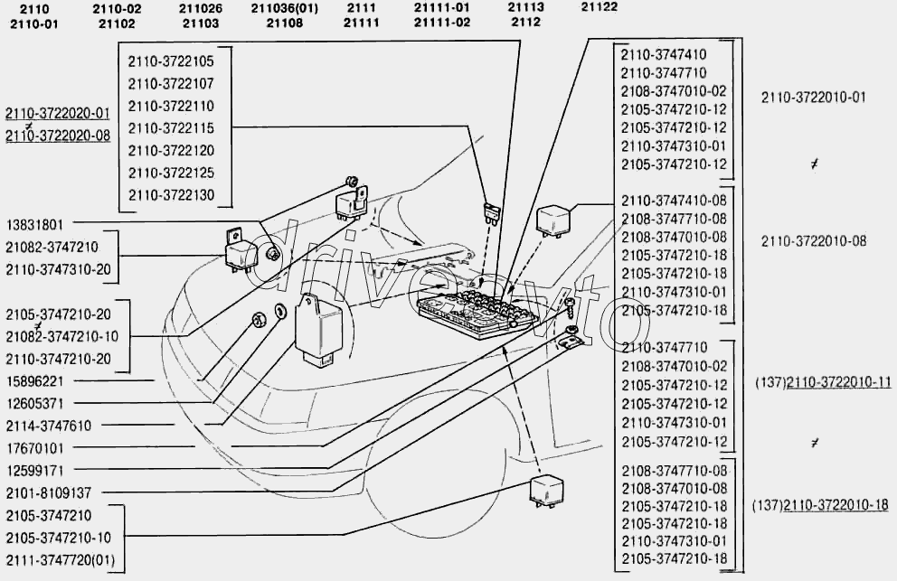 Схема предохранителей на ваз 2112 16 клапанов