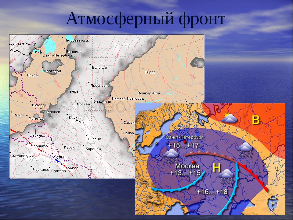 Какой атмосферный фронт изображен на схеме запишите ответ укажите изменение