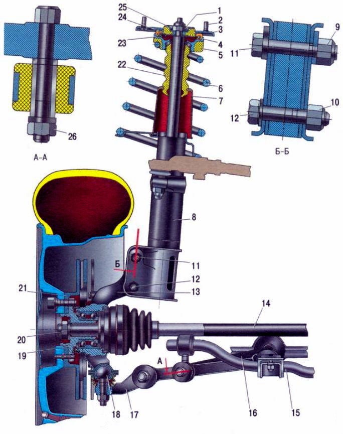 Подвеска калина 2 схема