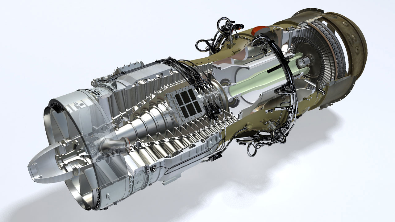 Фото турбореактивного двигателя