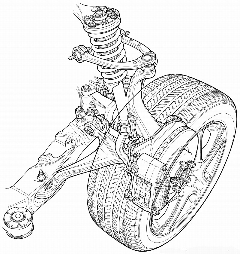 Подвеска автомобиля чертеж