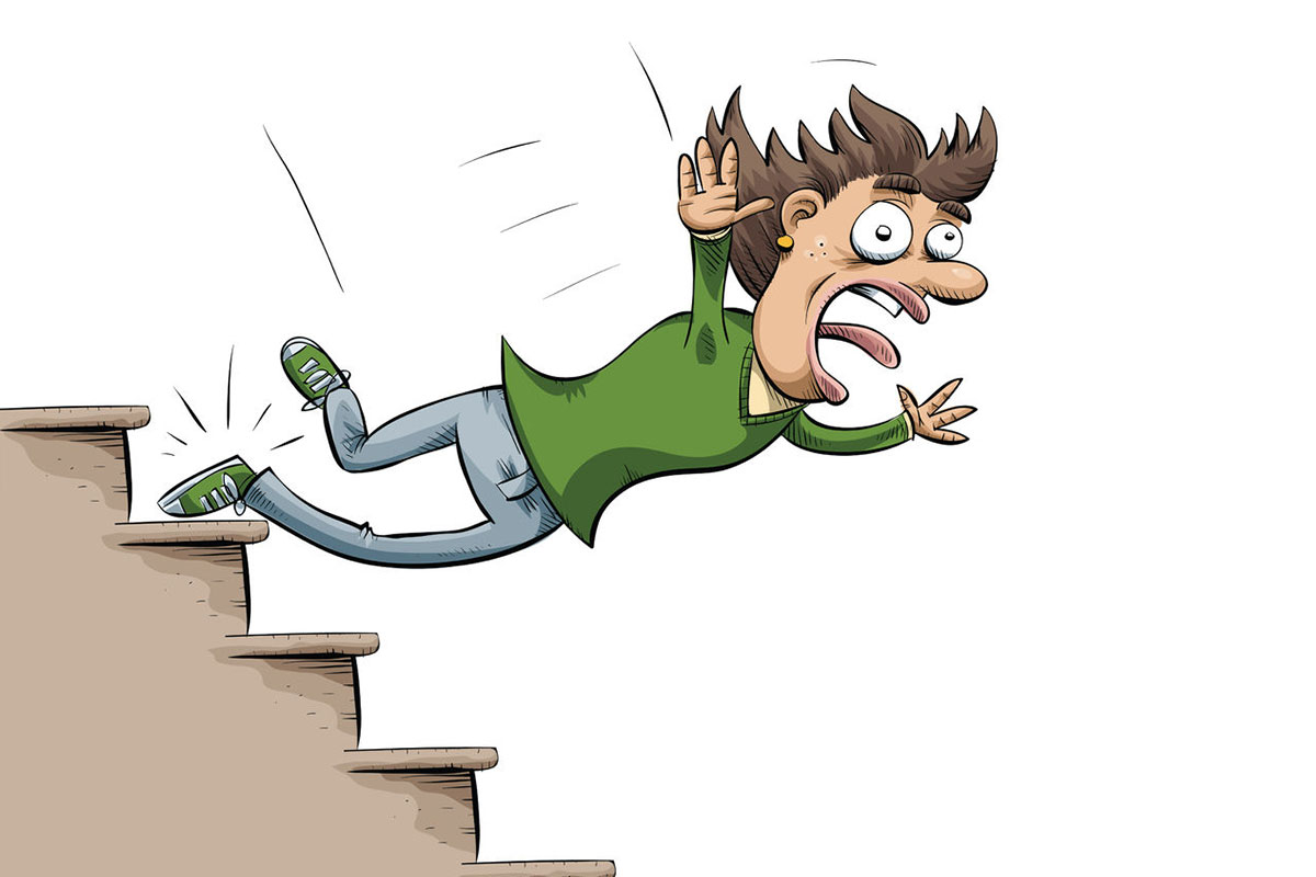 Ковид падает. Падает с лестницы. Падающий человечек. Лестница иллюстрация. Человек спотыкается.